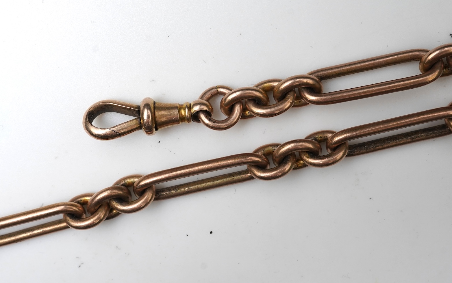 A Victorian gold chain and fob seal